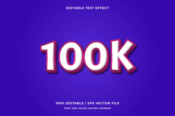 100k 3d Editable Text Effect Design for Modern Branding