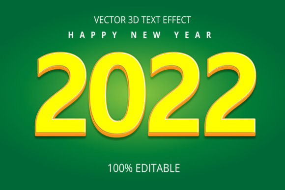 2022 3D Text Effect Creative Design