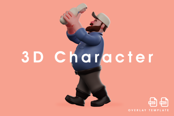 3D Lovely Super Father Design Carrying