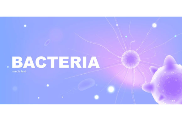 Bacteria Realistic Vector Banner for Research