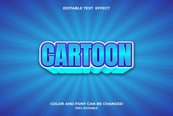 Cartoon 3d Editable Text Effect Design for Bold Projects