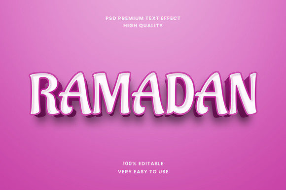 Elevating Digital Festivity: The Strategic Value of the Ramadan 3D Text Effect PSD Mockup