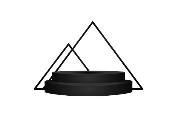 Elevating Visual Narratives with a 3D Black Stage Podium Design Vector