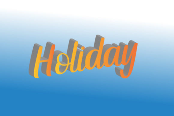Holiday 3D Text Effect Background Design
