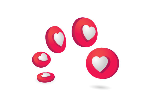 Rounded 3d Like Social Media Design